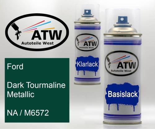 Ford, Dark Tourmaline Metallic, NA / M6572: 400ml Sprühdose + 400ml Klarlack - Set, von ATW Autoteile West.
